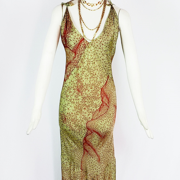 SOLD   Jean Paul Gaultier Face Web Dress Rare - Picture 1 of 5